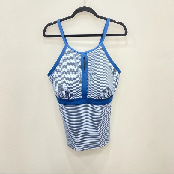 Lands end Keyhole high neck modest tankini top adjustable straps Sz 18 plus - Picture 5 of 6